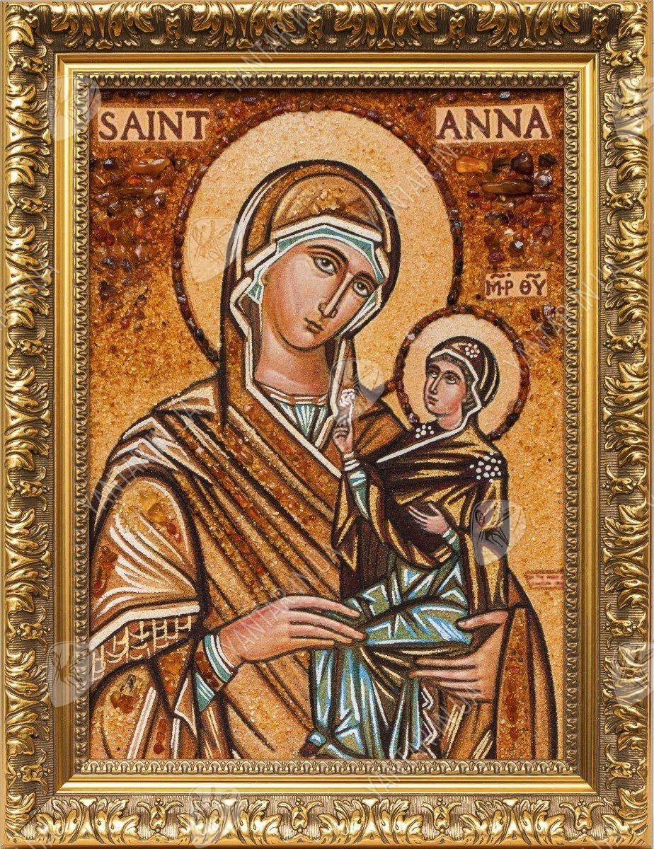 Святая Анна икона из янтаря