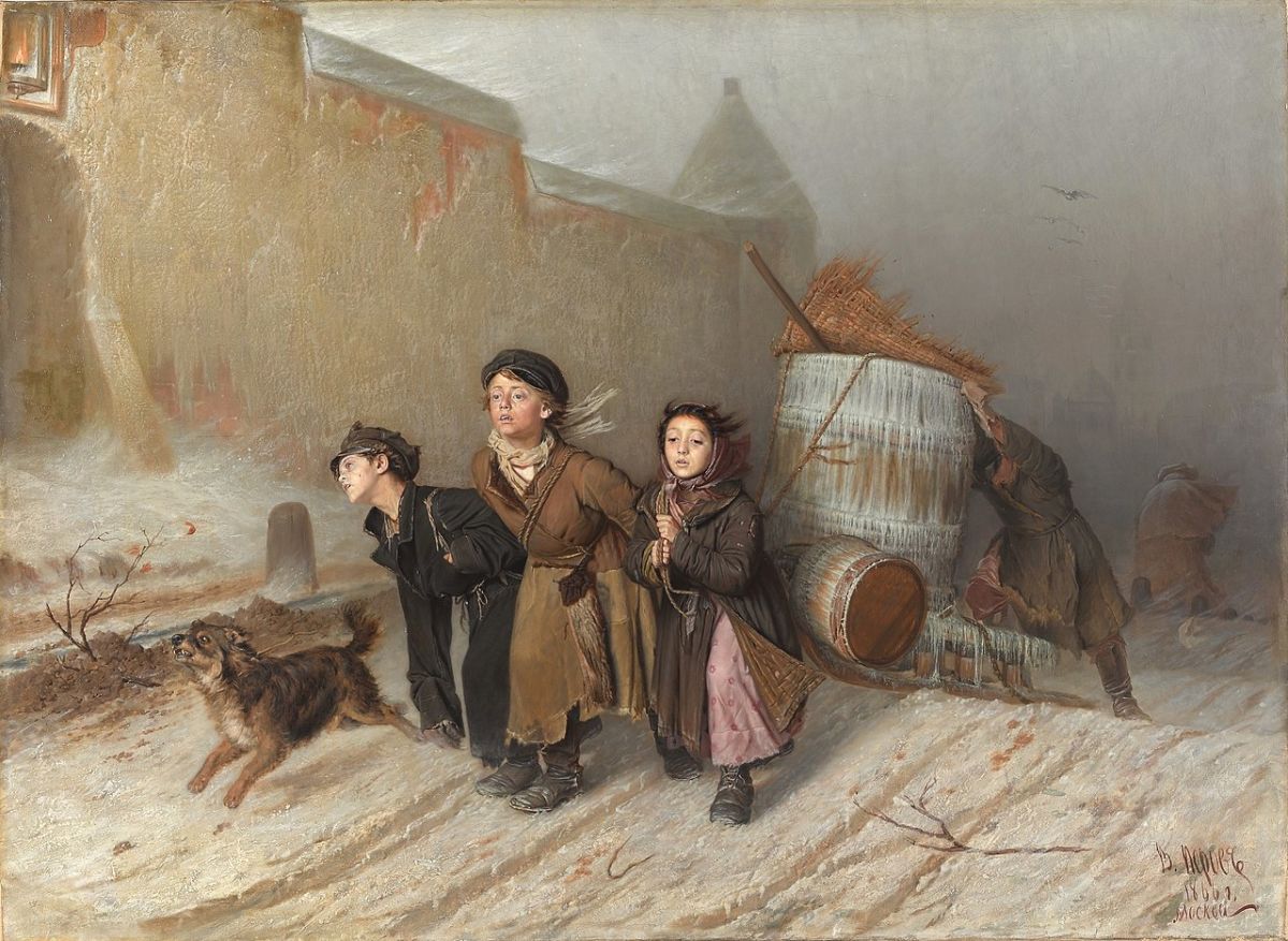 Тройка (Ученики мастеровые везут воду) 1866