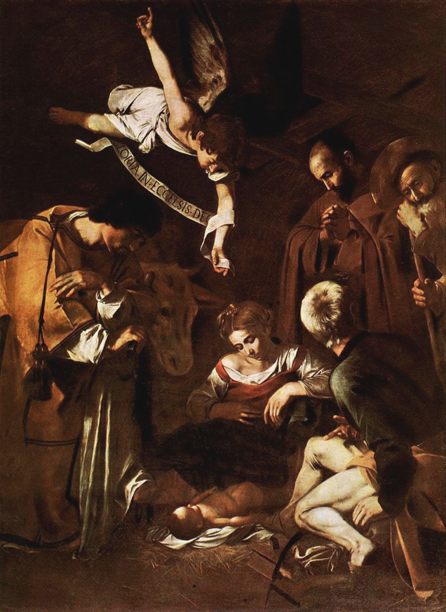 Караваджо «Рождество со св. Франциском и св. Лаврентием»