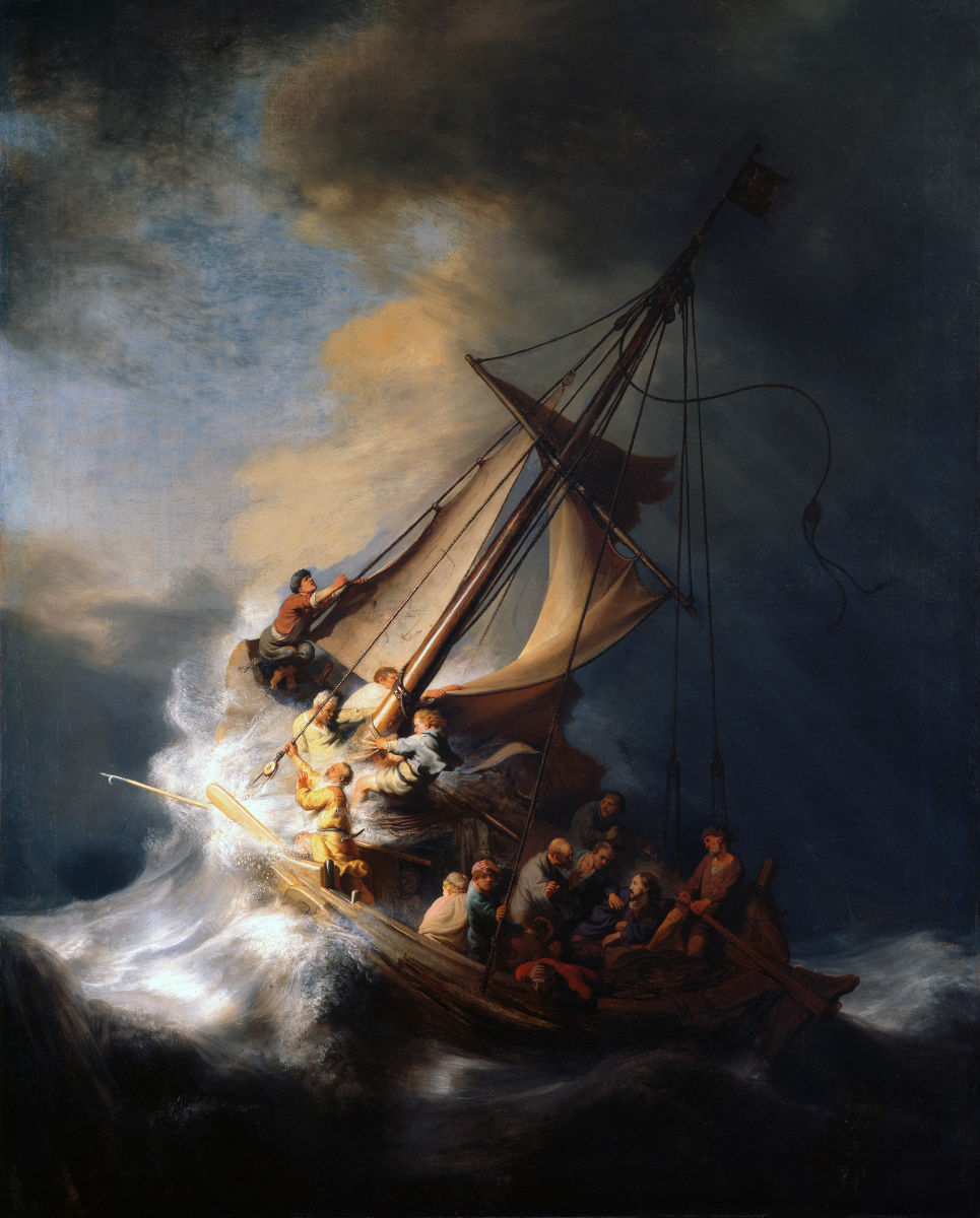 Рембрандт «Христос во время шторма на море Галилейском»