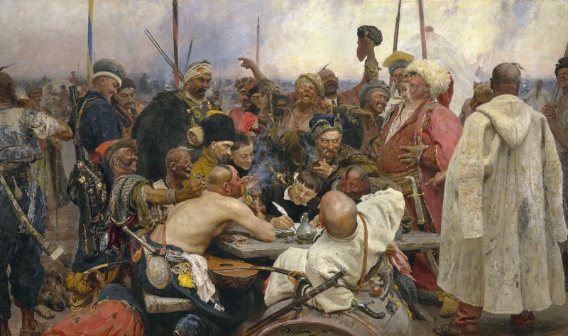 Картина Репина: «Запорожцы пишут письмо турецкому султану»