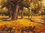 Янтарная картина «Дубовый лес» 