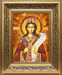 Образ Варвара. Именная икона из янтаря