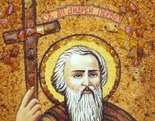 Икона из янтаря Святой апостол Андрей Первозванный