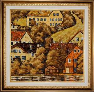 Картина «Дом в австрийской коммуне: Унтерах-ам-Аттерзее» (Густав Климт)