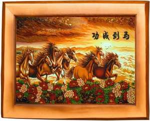 Панно «Бегущие кони Поднебесной, или 8 Лошадей Успеха»