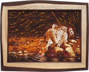 Панно «Леопард у воды»