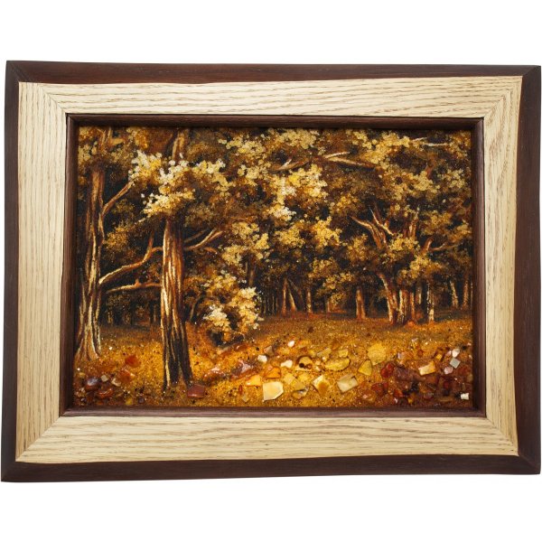Картина из янтаря «Лес»