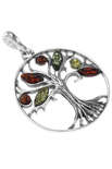 Кулон с янтарем «Древо жизни»