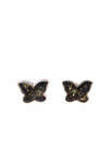 Серьги-пусеты из родированного серебра «Бабочки»