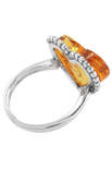 Срібний перстень з бурштином «Любов це ...»