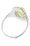 Серебряное кольцо с янтарным кабошоном «Делис»