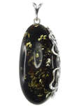 Серебряный кулон с камнем янтаря «Линси»