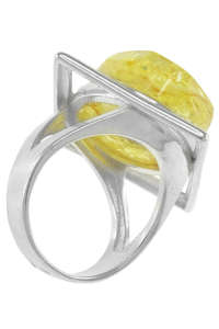 Кольцо из серебра и янтаря «Динара»