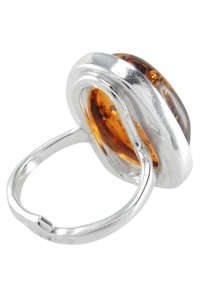 Срібний перстень з каменем бурштину «Айрін»