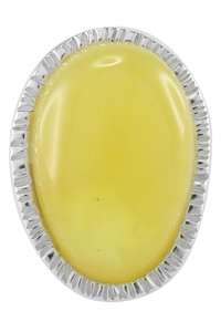 Серебряное кольцо с камнем янтаря «Айрин»