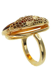 Серебряное кольцо с позолотой «Камея»