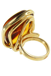 Срібний перстень з позолотою «Стелла»