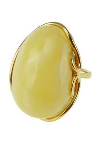 Серебряное кольцо с янтарем «Оана»