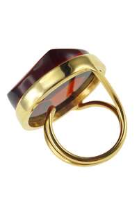 Серебряное кольцо с янтарем «Илина»