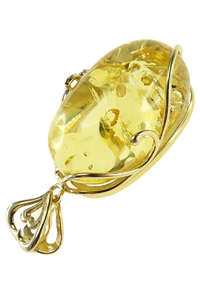 Серебряный кулон с янтарем «Жозефина»
