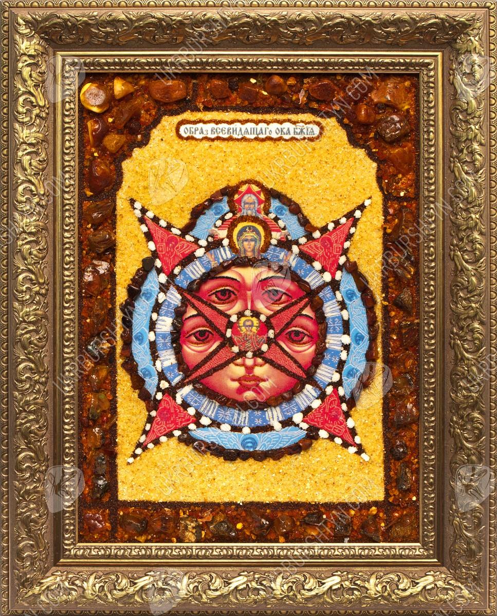 Всевидящее око икона из янтаря