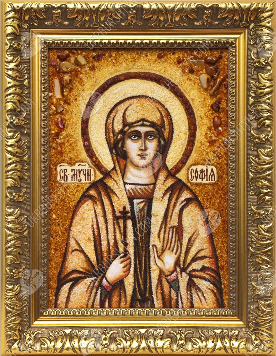 Икона Софии из янтаря