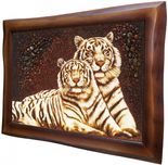 Панно «Белые тигры»