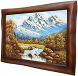 Янтарная картина «Горы».