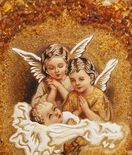 Икона из янтаря Ангелочки