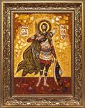 Именная икона из янтаря Святой Никита