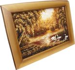 Пейзаж «Лебеди на пруду»