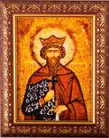 Картина из янтаря Святой Вячеслав Чешский. 
