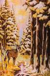 Картина из янтаря «Олень в лесу».