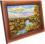 Картина из янтаря «Река»