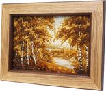 Пейзаж «Берег реки осенью»