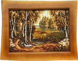Картина из янтаря Березовая роща.