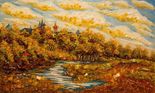 Пейзаж «Загородные пейзажи. Вид с храмом»