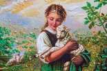 Панно «Маленька пастушка» (Йохан Баптист Хофнер)