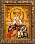 Именная икона из янтаря Святая мученица Тамара