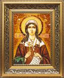 Именная икона из янтаря Святая Татьяна.