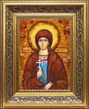 Именная икона из янтаря Святая покровительница Маргарита