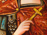 Святой великомученик Дмитрий Солунский картина из янтаря.