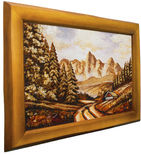 Пейзаж «Будиночок біля підніжжя гір»