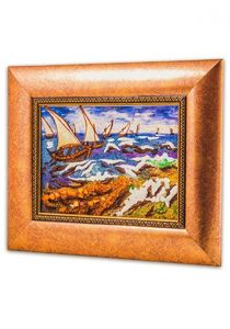 Картина из янтаря «Корабли»