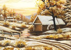 Пейзаж «Зимний деревенский пейзаж»