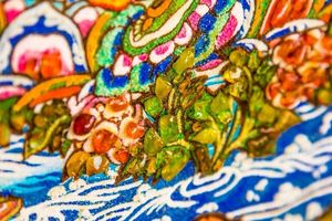 Картина из янтаря на китайскую тематику Пн-4516. 