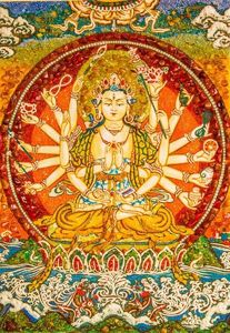 Картина из янтаря Пн-47 китайской тематики.