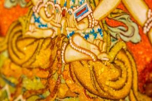 Картина из янтаря Пн-47 китайской тематики.