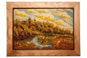 Пейзаж «Загородные пейзажи. Вид с храмом»